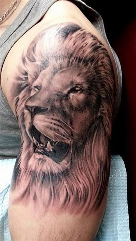 tattoos de leones en el brazo|tatuajes de leones fotos.